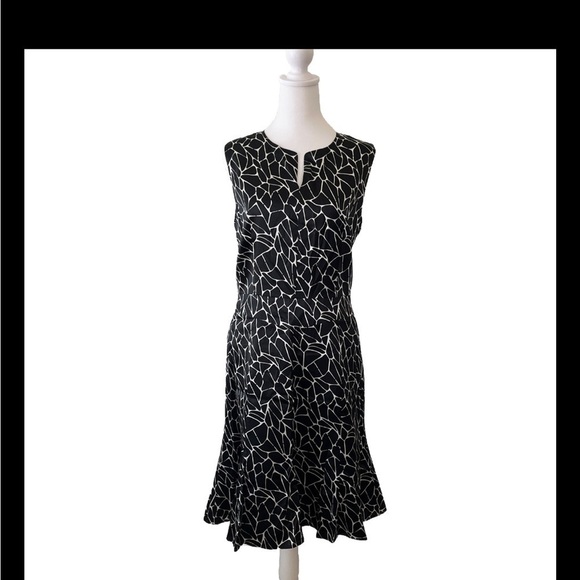 Pendleton Black White Sleeveless Silk Cotton Blend Dress size 12P - Picture 1 of 6
